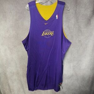 Vintage Nike NBA Los Angeles Lakers Reversible Practice Game Worn Jersey 3XL +4